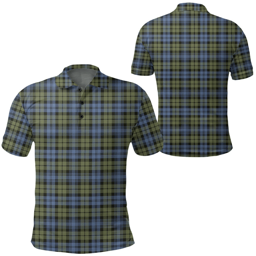 Campbell Faded Tartan Plaid Polo Shirt