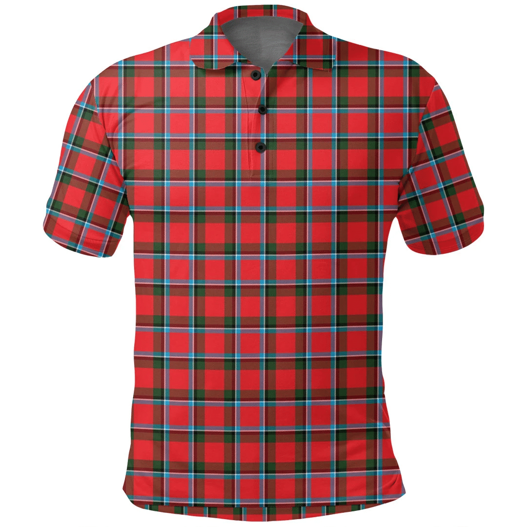 Sinclair Modern Tartan Plaid Polo Shirt