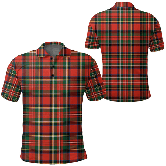 Stewart Royal Modern Tartan Plaid Polo Shirt