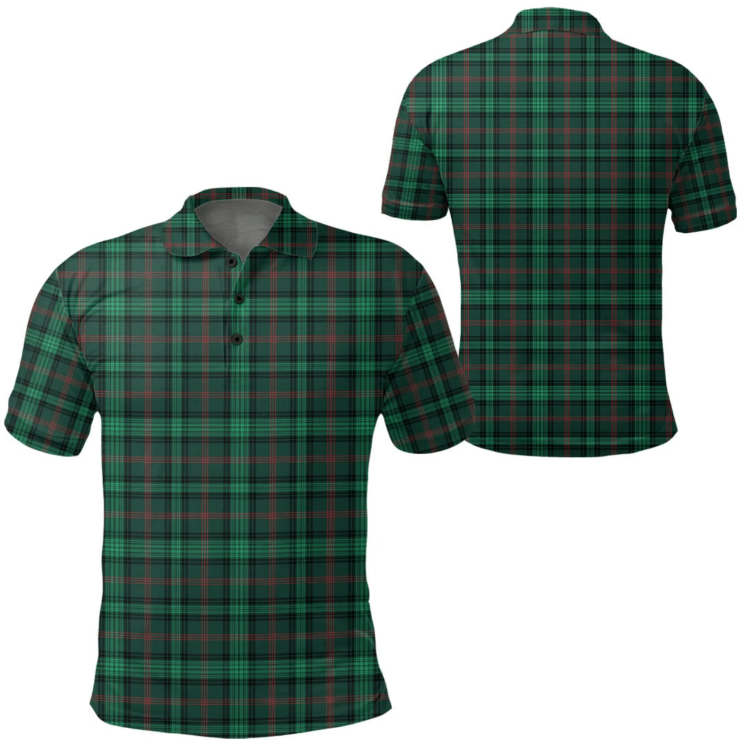 Ross Hunting Modern Tartan Plaid Polo Shirt
