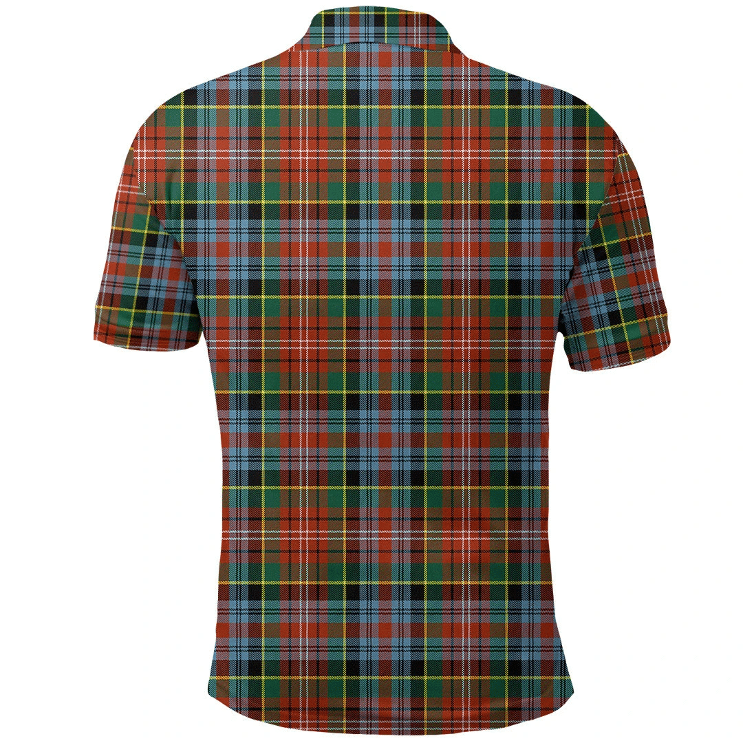 Caledonia Ancient Tartan Plaid Polo Shirt