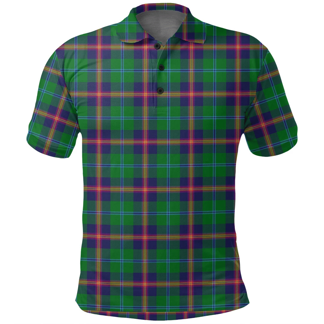 Young Modern Tartan Plaid Polo Shirt