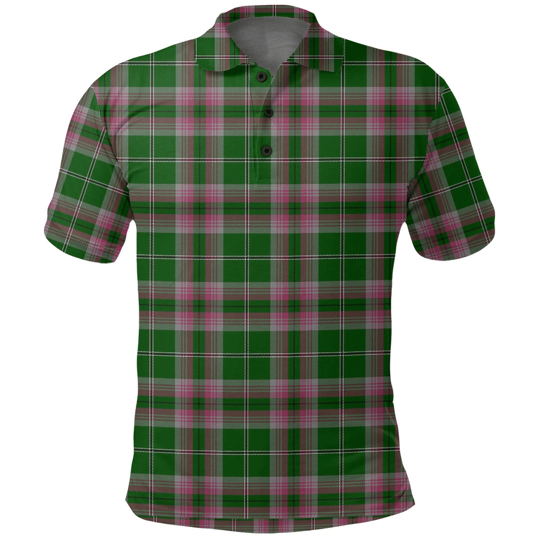 Gray Tartan Plaid Polo Shirt