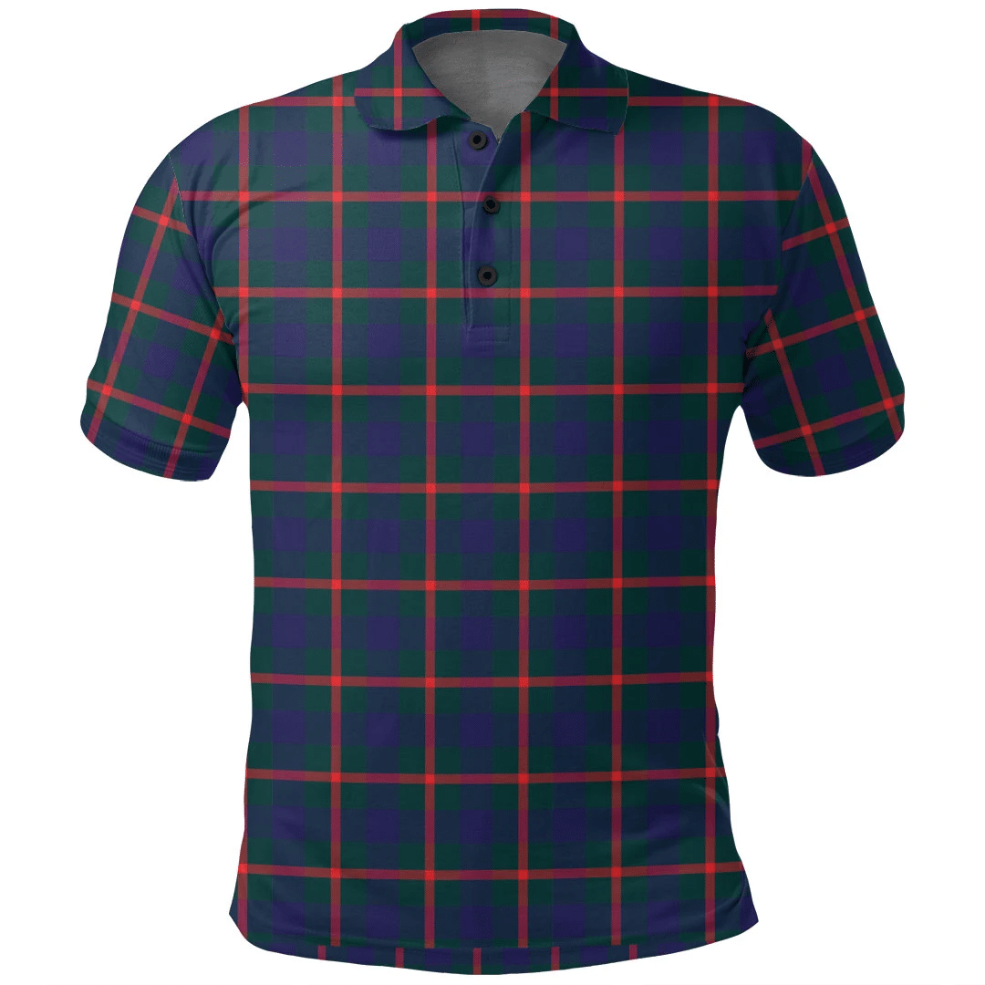 Agnew Modern Tartan Plaid Polo Shirt