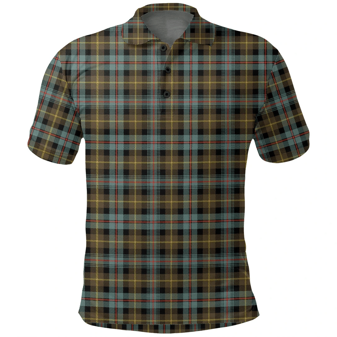 Farquharson Weathered Tartan Plaid Polo Shirt