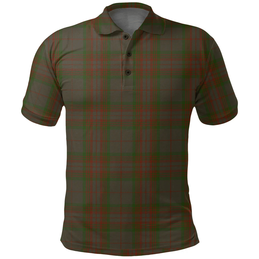 Gray Hunting Tartan Plaid Polo Shirt