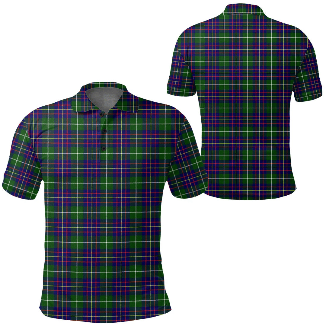 Inglis Modern Tartan Plaid Polo Shirt