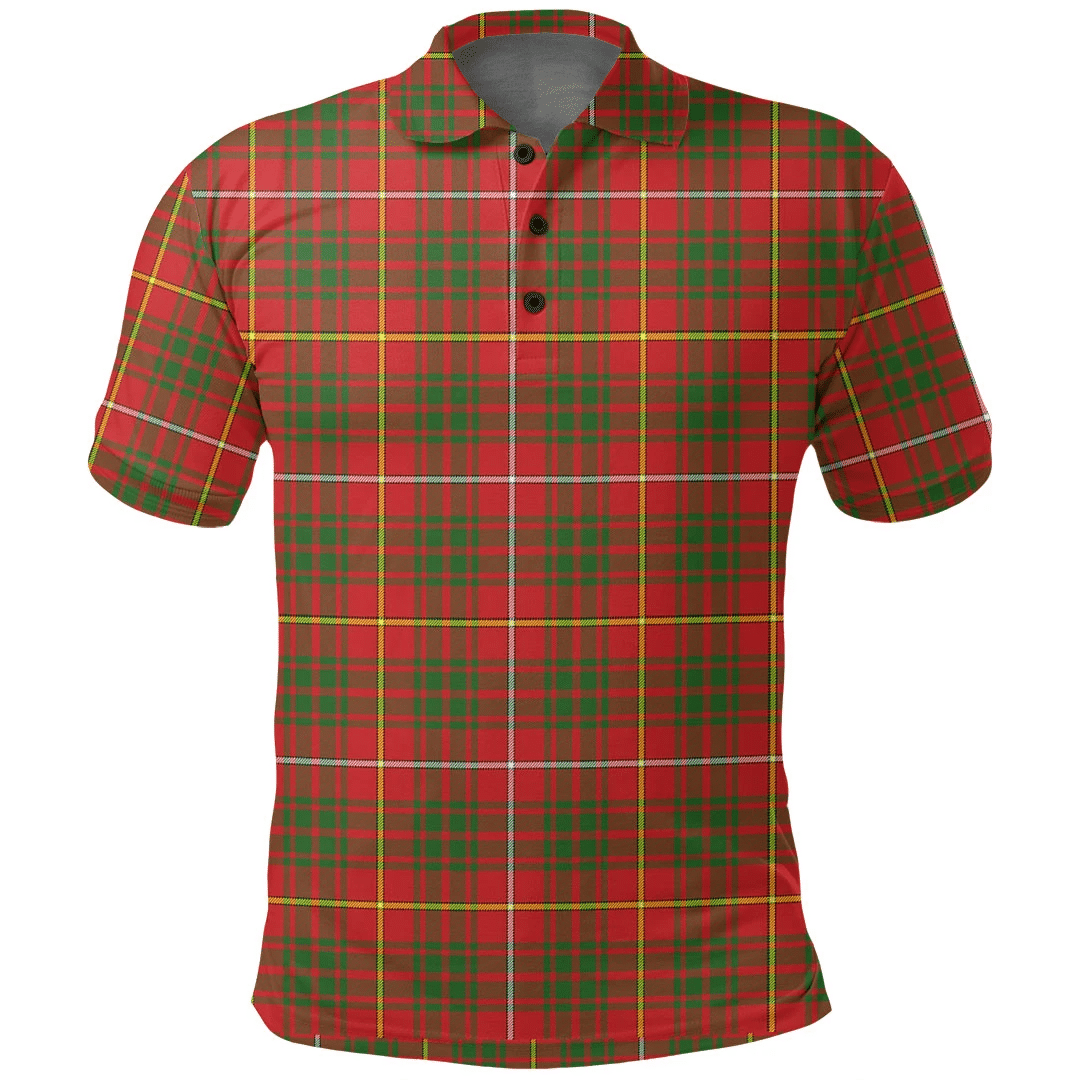 Bruce Modern Tartan Plaid Polo Shirt