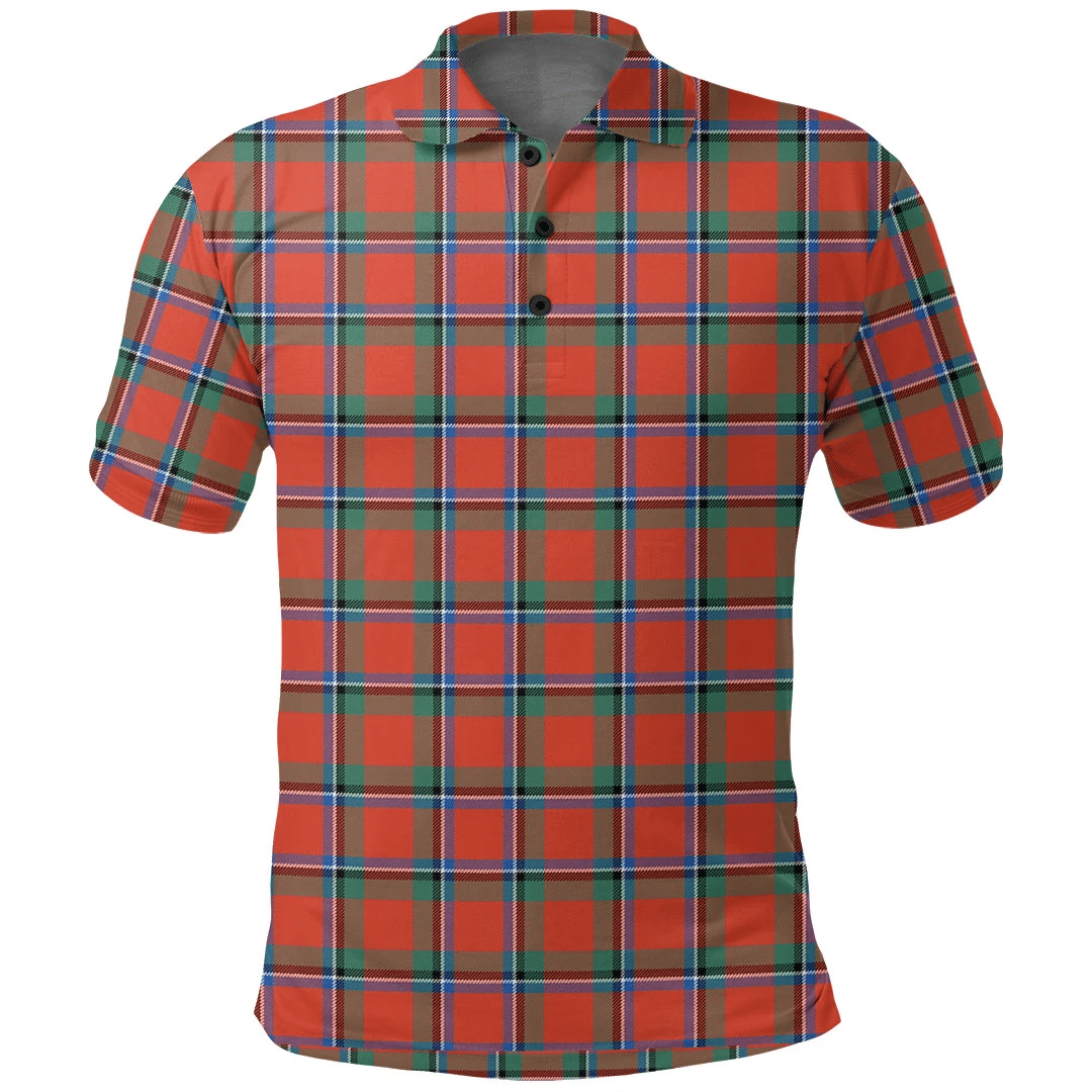 Sinclair Ancient Tartan Plaid Polo Shirt