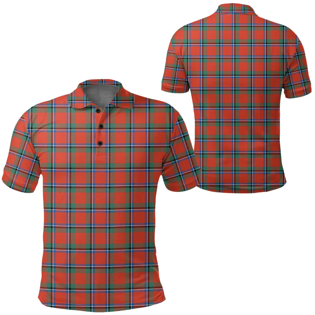 Sinclair Ancient Tartan Plaid Polo Shirt