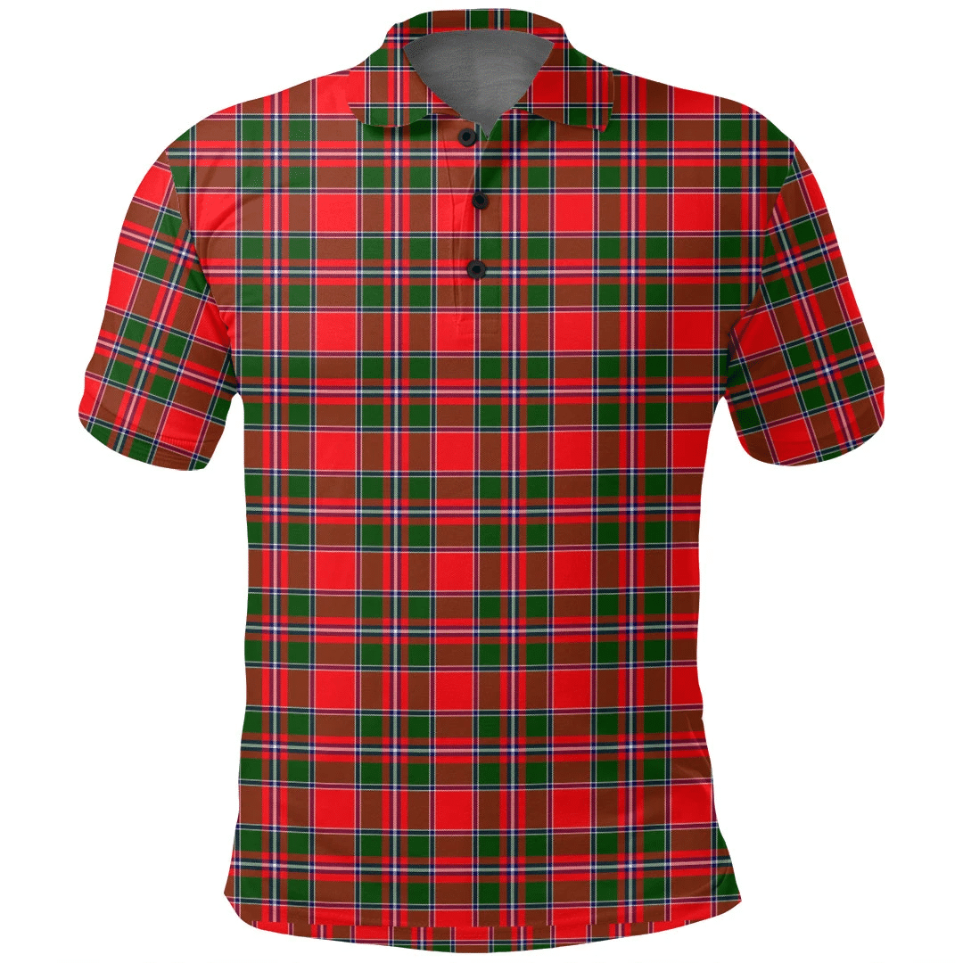 Spens Modern Tartan Plaid Polo Shirt