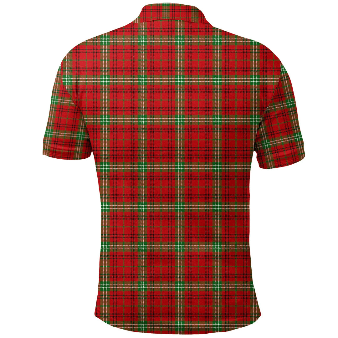 Morrison Red Modern Tartan Plaid Polo Shirt