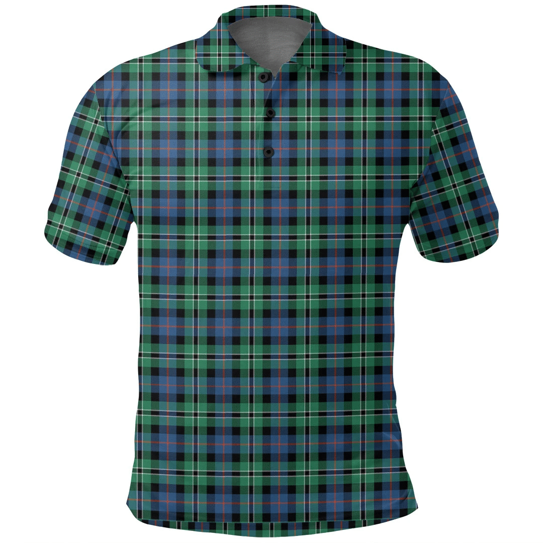 Rose Hunting Ancient Tartan Plaid Polo Shirt