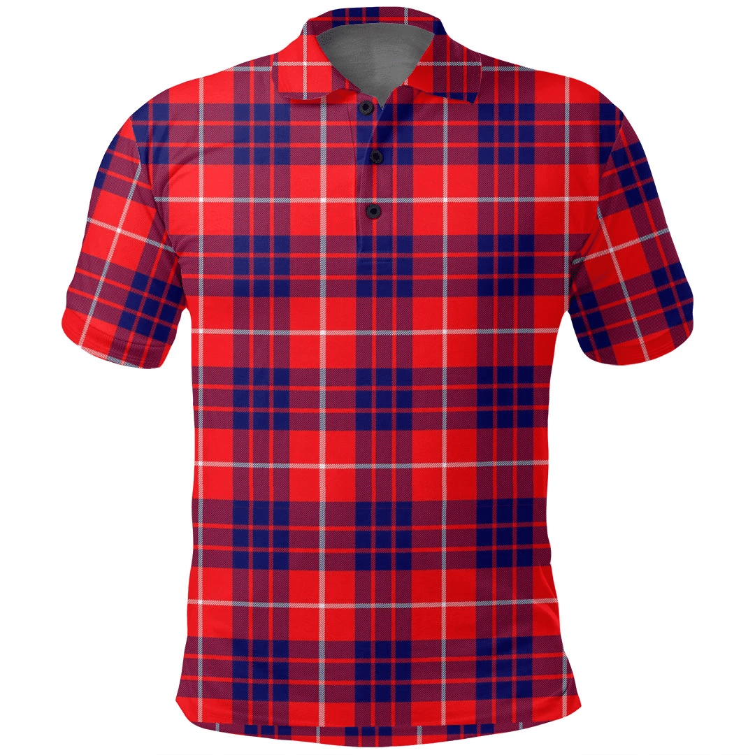 Hamilton Modern Tartan Plaid Polo Shirt