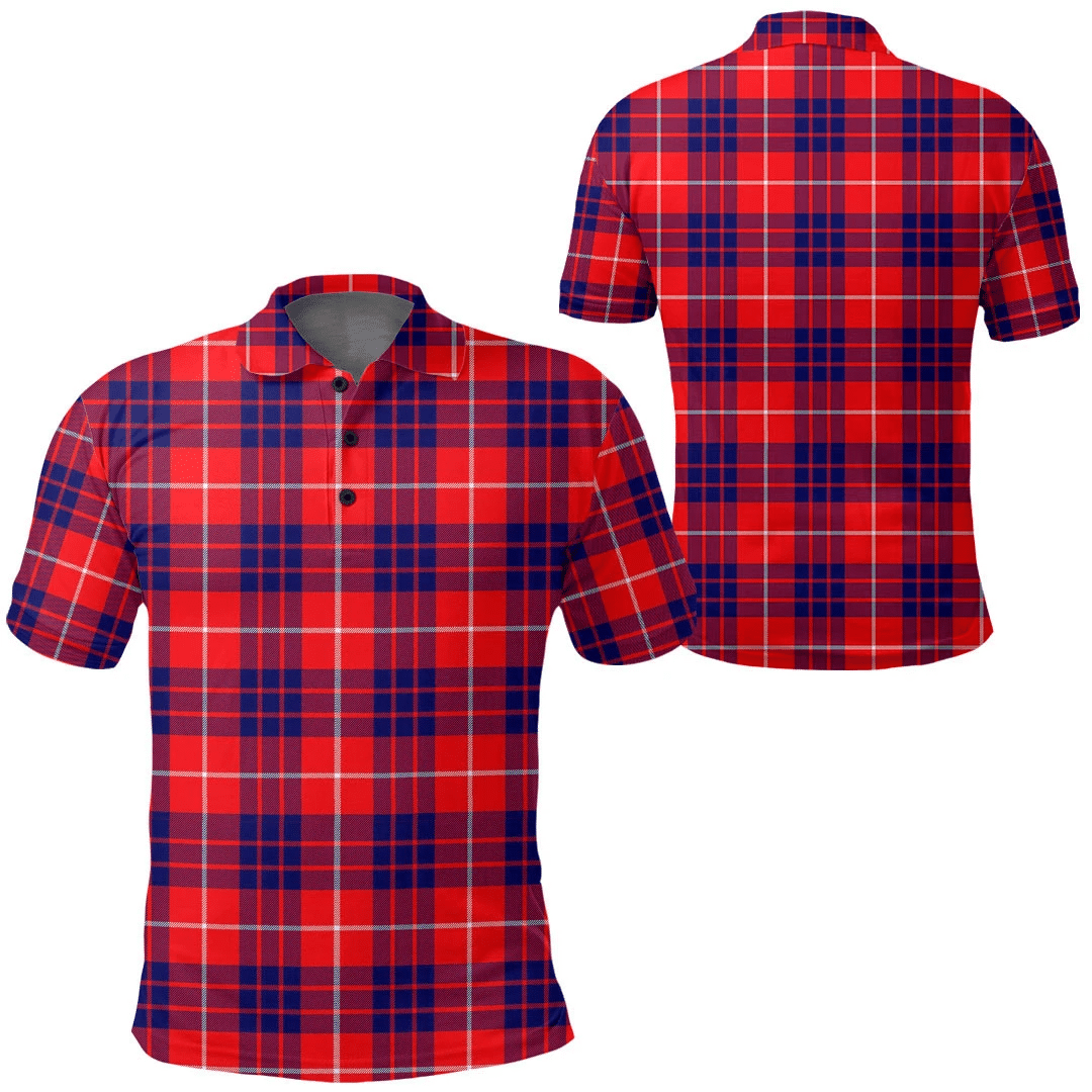 Hamilton Modern Tartan Plaid Polo Shirt