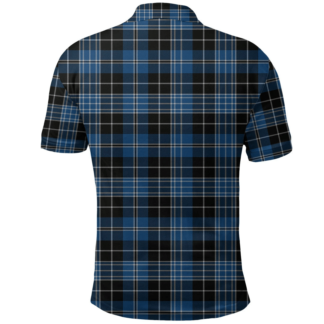 Clergy Blue Tartan Plaid Polo Shirt