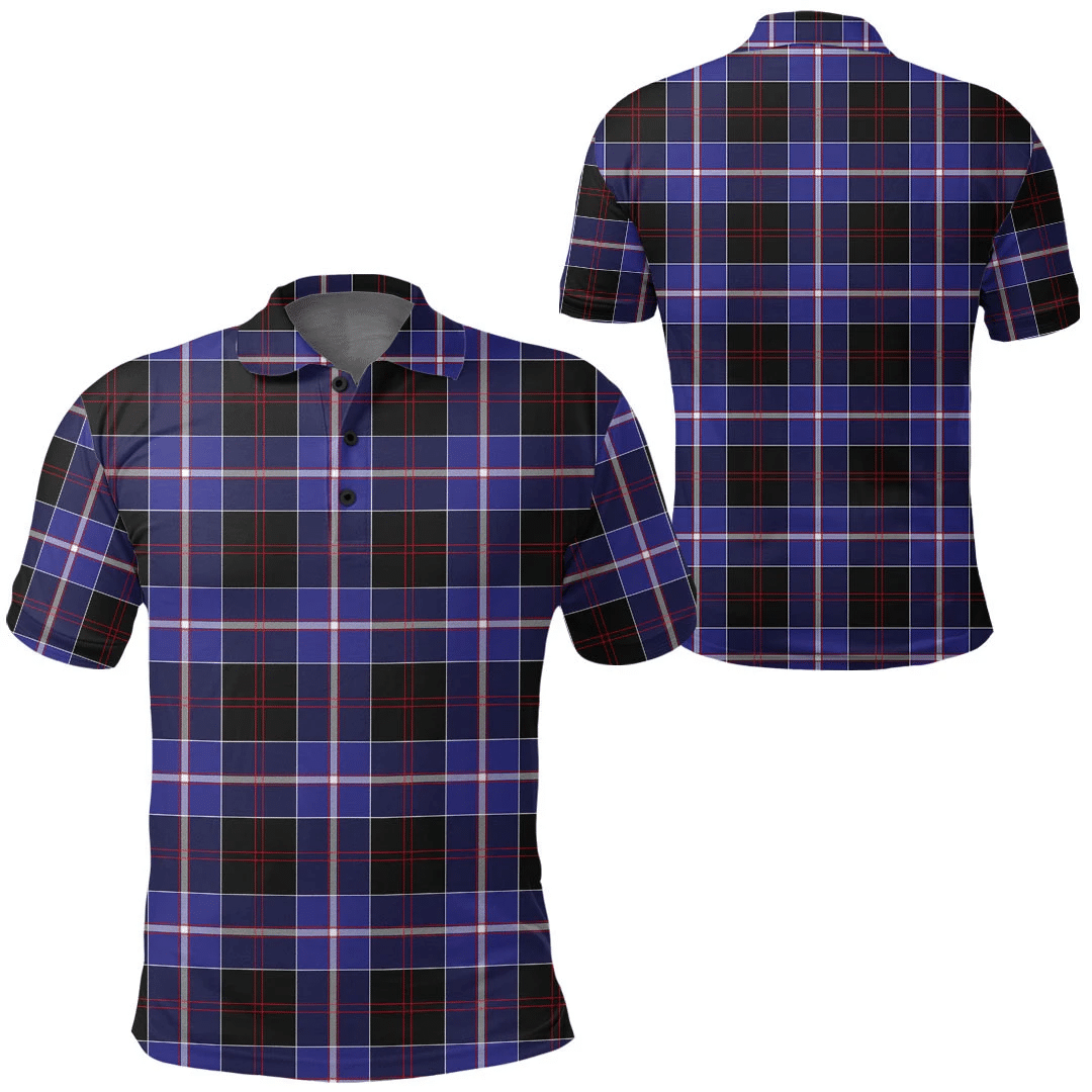 Dunlop Modern Tartan Plaid Polo Shirt