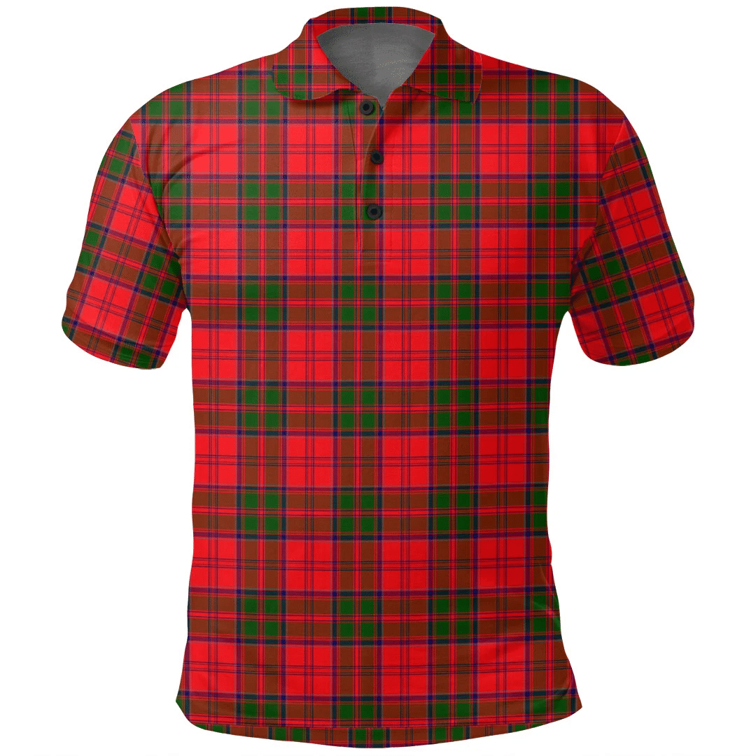 Grant Modern Tartan Plaid Polo Shirt