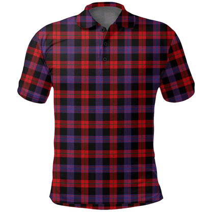 Brown Modern Tartan Plaid Polo Shirt