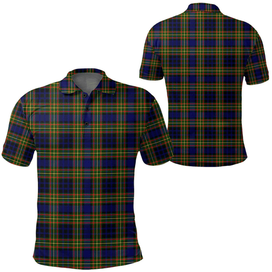 Clelland Modern Tartan Plaid Polo Shirt