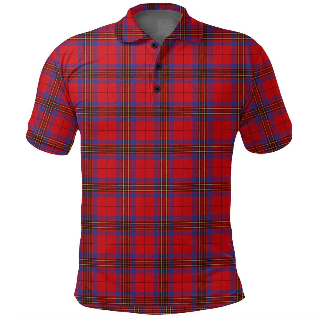 Leslie Modern Tartan Plaid Polo Shirt