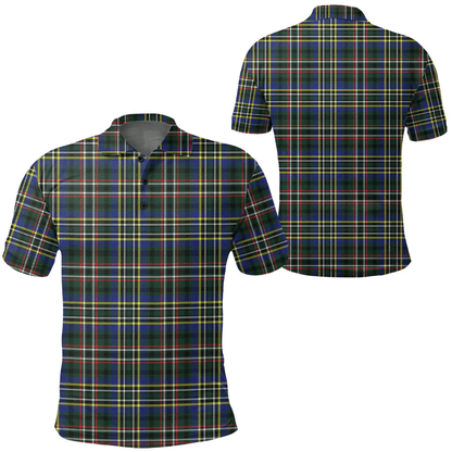 SCOTT GREEN MODERN Tartan Plaid Polo Shirt