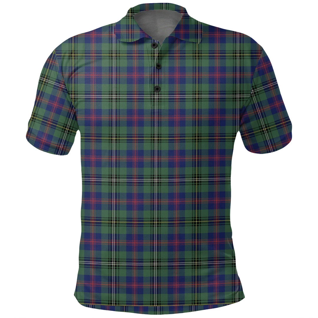 Wood Modern Tartan Plaid Polo Shirt