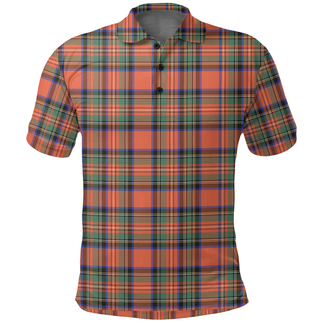 Stewart Royal Ancient Tartan Plaid Polo Shirt