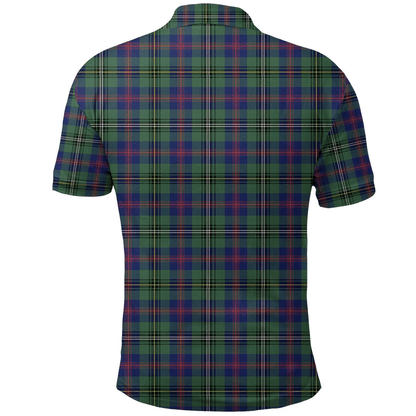 Wood Modern Tartan Plaid Polo Shirt