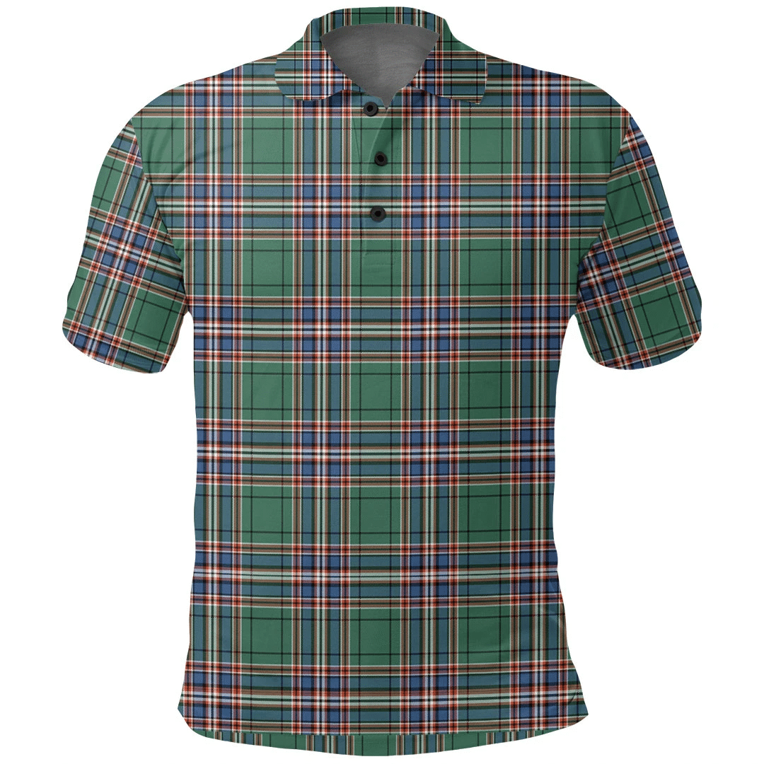 MacFarlane Hunting Ancient Tartan Plaid Polo Shirt