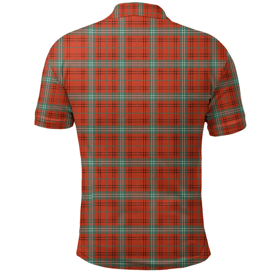 Morrison Red Ancient Tartan Plaid Polo Shirt