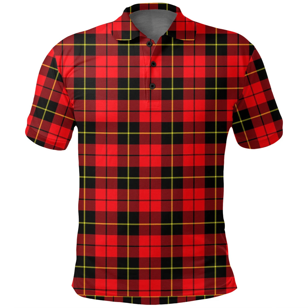 Wallace Hunting - Red Tartan Plaid Polo Shirt