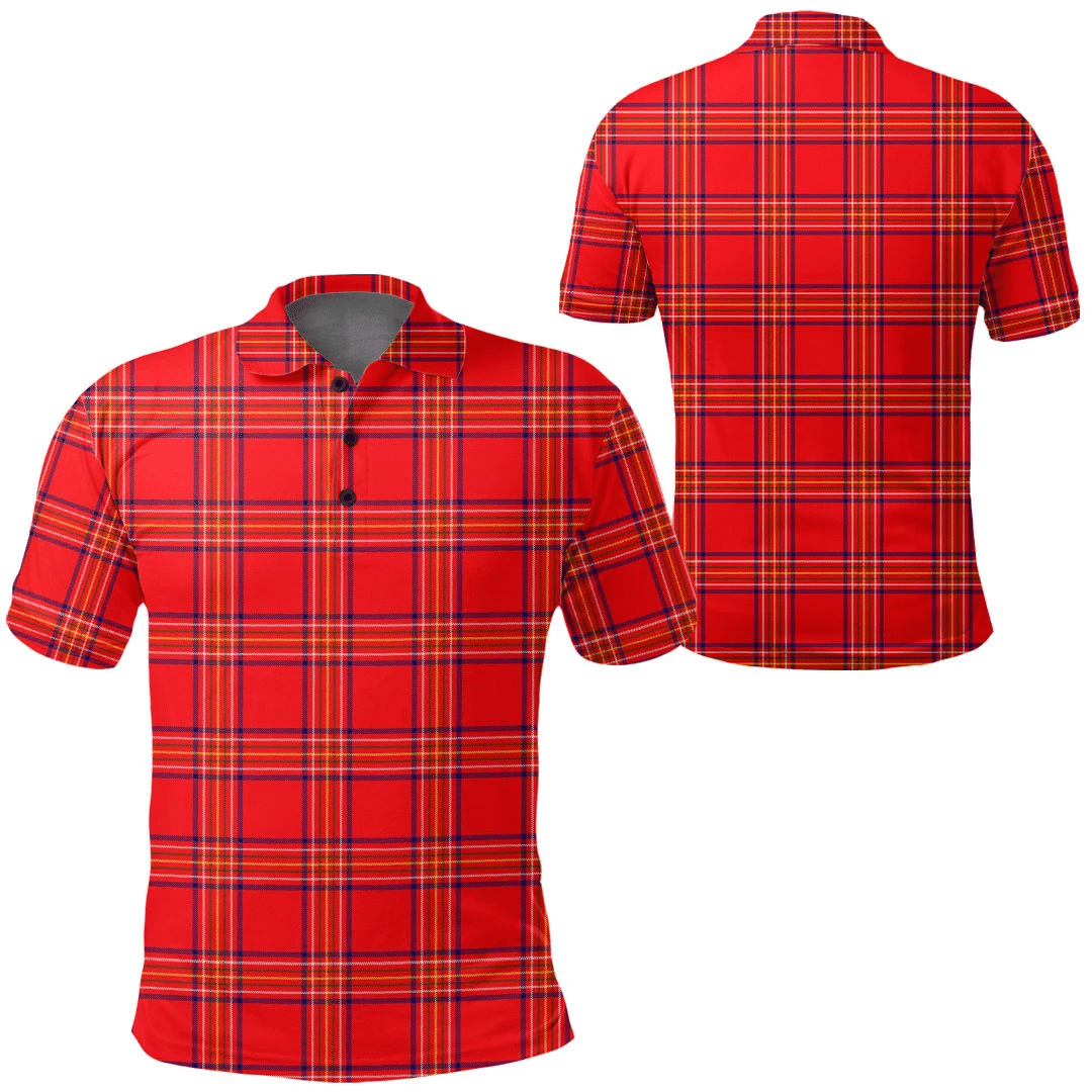 Burnett Modern Tartan Plaid Polo Shirt