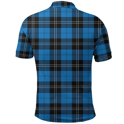 Ramsay Blue Ancient Tartan Plaid Polo Shirt