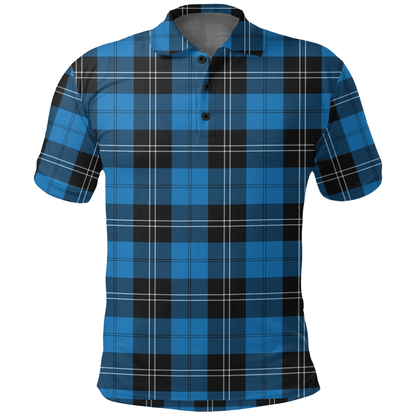 Ramsay Blue Ancient Tartan Plaid Polo Shirt