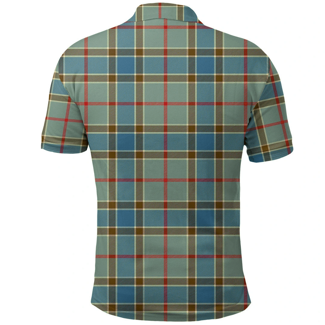 Balfour Blue Tartan Plaid Polo Shirt