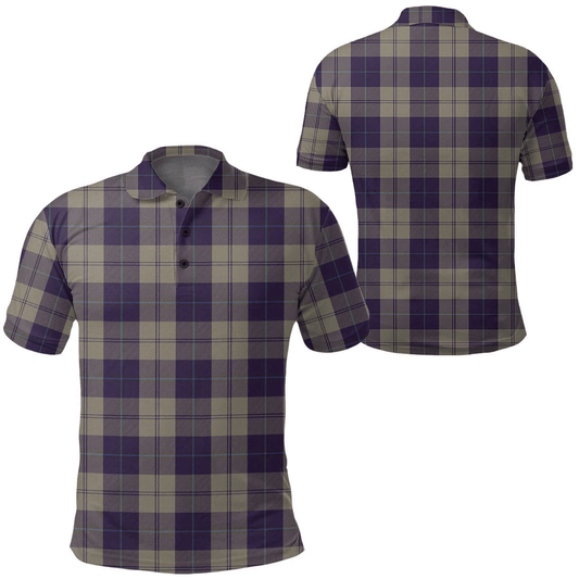 Cunningham Dress Blue Dancers Tartan Plaid Polo Shirt