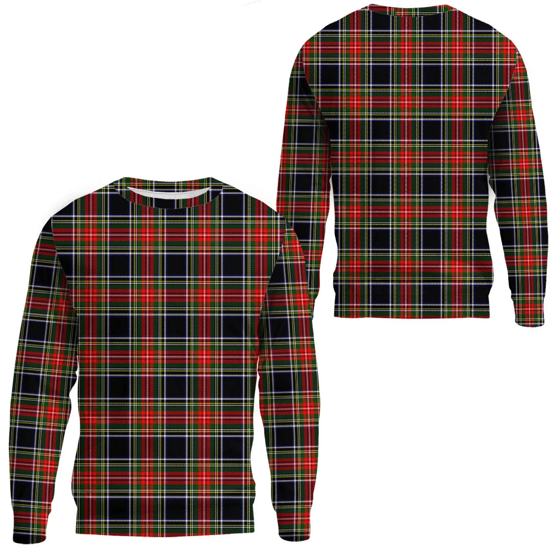 Stewart Black Tartan Plaid Sweatshirt