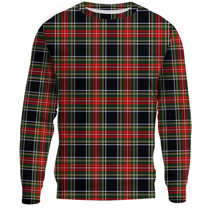 Stewart Black Tartan Plaid Sweatshirt