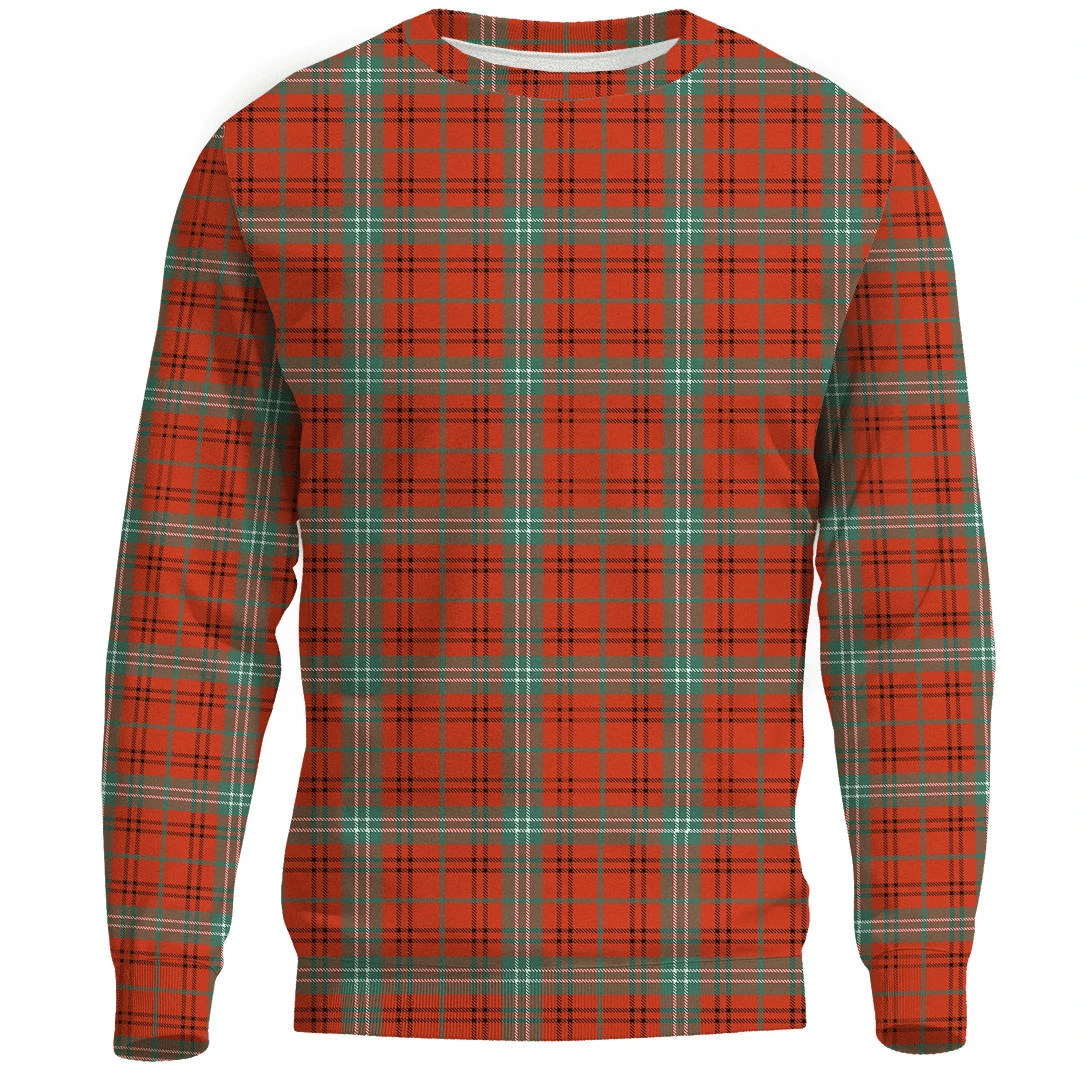 Morrison Red Ancient Tartan Plaid Sweatshirt