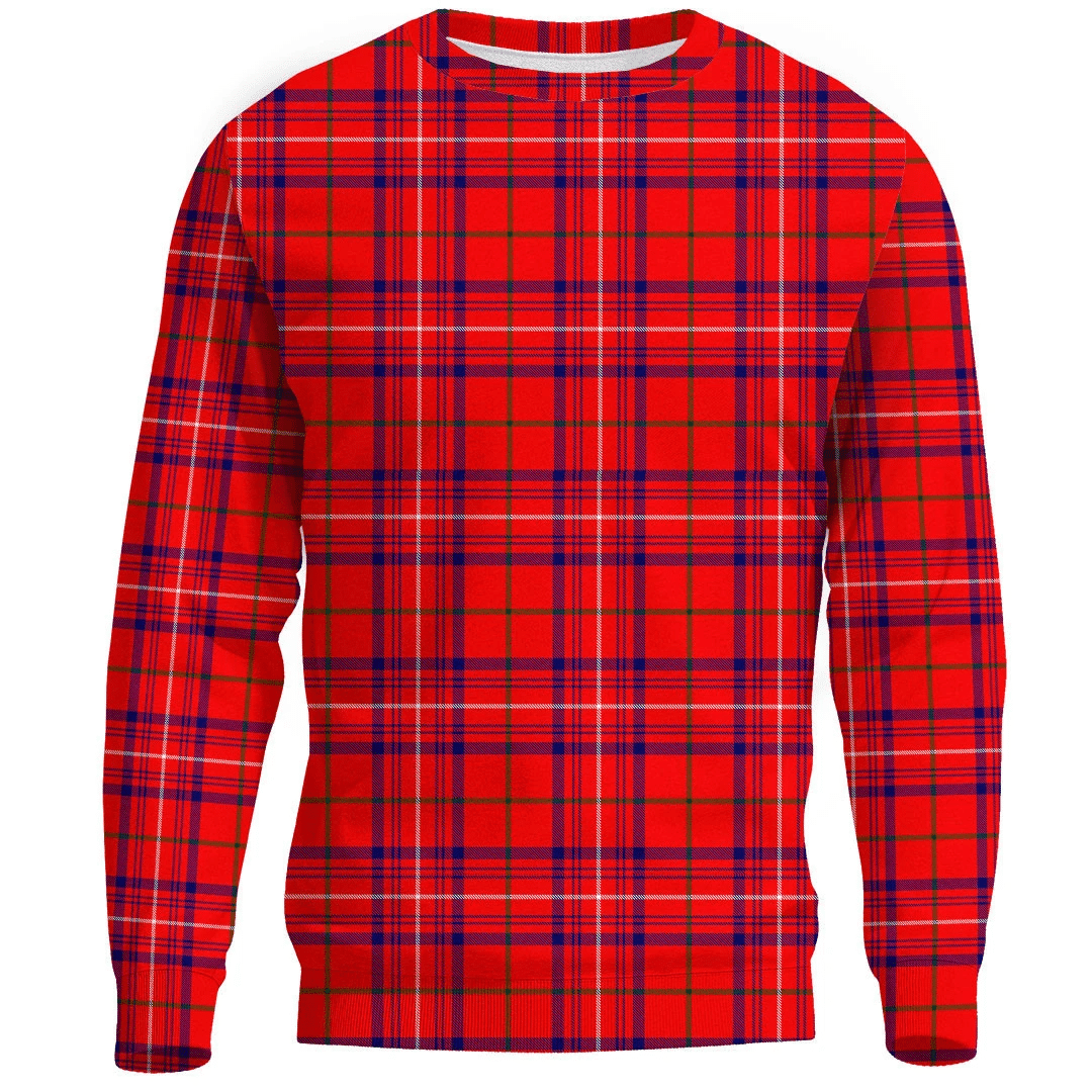 Rose Modern Tartan Plaid Sweatshirt