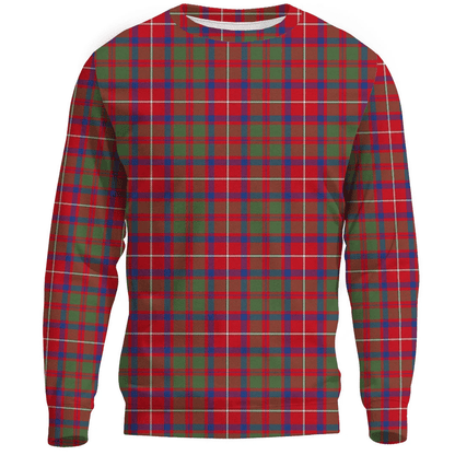 Shaw Red Modern Tartan Plaid Sweatshirt