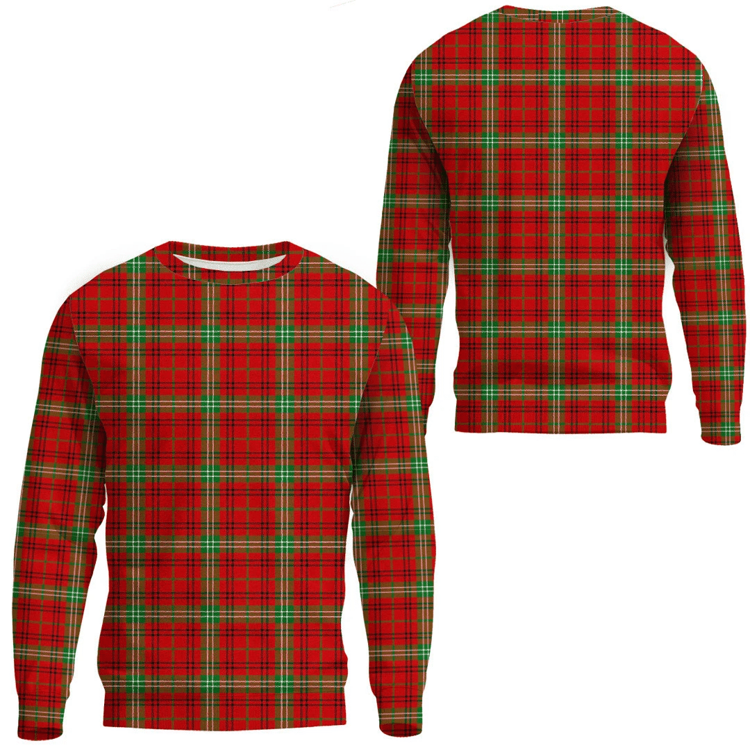 Morrison Red Modern Tartan Plaid Sweatshirt