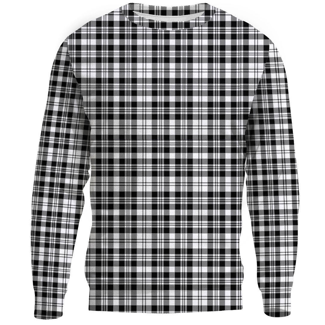 Scott Black & White Modern Tartan Plaid Sweatshirt