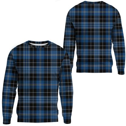 Clergy Blue Tartan Plaid Sweatshirt