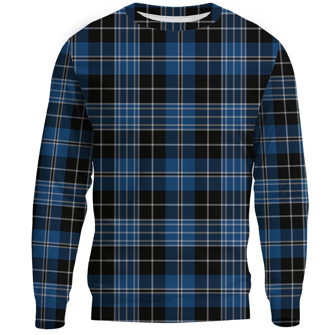 Clergy Blue Tartan Plaid Sweatshirt