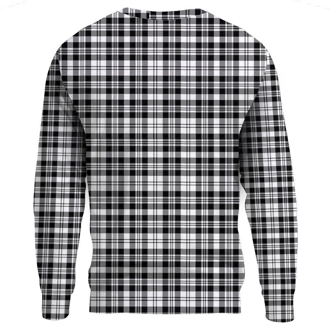 Scott Black & White Modern Tartan Plaid Sweatshirt