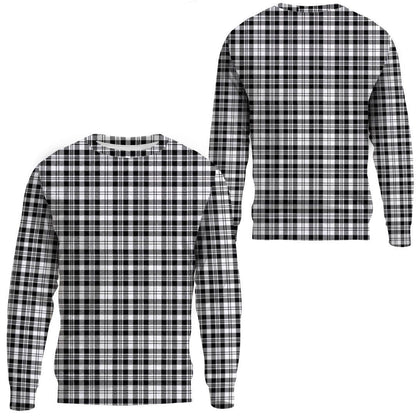 Scott Black & White Modern Tartan Plaid Sweatshirt