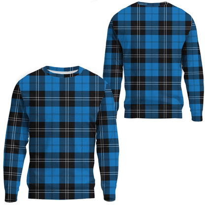 Ramsay Blue Ancient Tartan Plaid Sweatshirt