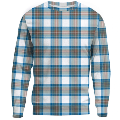 Stewart Muted Blue Tartan Plaid Sweatshirt